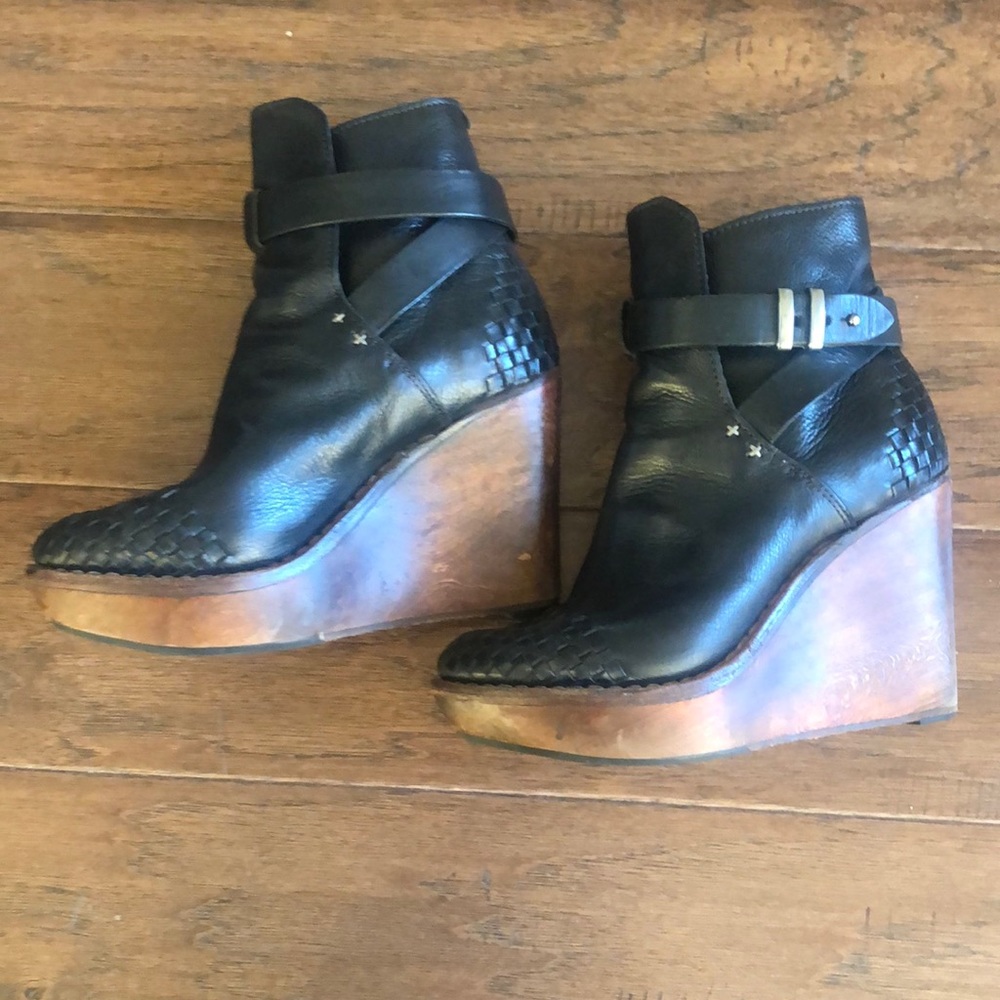 Vintage 2000s Rag And Bone Platform Wedge Booties - image 1